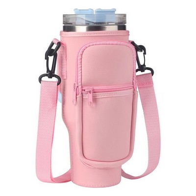 40oz Tumbler Holder Water Bottle Carrier Bag with Phone Pocket-4