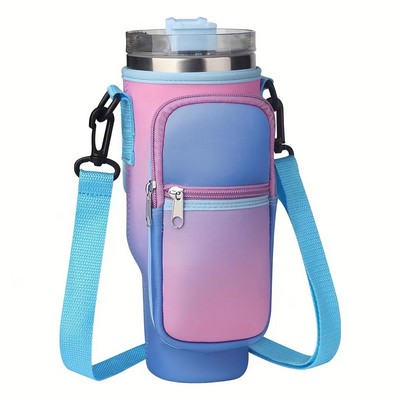 40oz Tumbler Holder Water Bottle Carrier Bag with Phone Pocket-5