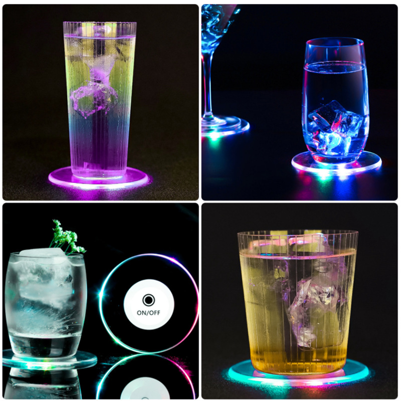 LED Coaster Decoration Multicolor Changing Torchiere Lighting Coaster 2